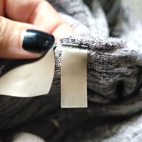 Athleta Hoodie Womens Medium Gray Pullover Sweatshirt Funnel Hooded Sweater - Picture 6 of 12